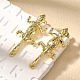 Brass Stud Earrings&nbsp;EJEW-B118-02G-1