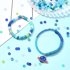 Winter Theme DIY Handmade Polymer Clay Disc Beaded Bracelets Making Kits&nbsp;DIY-YW0010-94