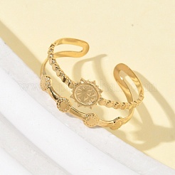 304 Stainless Steel Cuff Rings&nbsp;RJEW-P150-13G