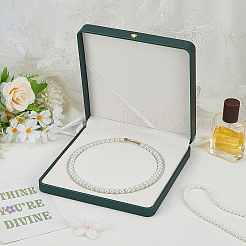 Leather Pearl Beaded Necklace Packaging Boxes&nbsp;CON-WH0086-187C