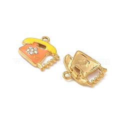 304 Stainless Steel Enamel Pendants&nbsp;STAS-I346-11G-02