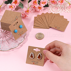 100Pcs Paper Ear Stud Display Card Holders&nbsp;CDIS-SP0001-06
