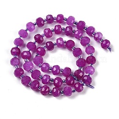 Natural Dyed White Jade Beads Strands&nbsp;G-H057-A20-03