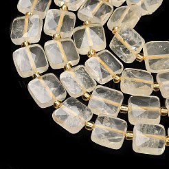 Natural Lemon Quartz(Heated) Beads Strands&nbsp;G-L642-L07-10mm