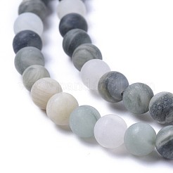 Natural Green Rutilated Quartz Beads Strands&nbsp;G-D809-17-8mm
