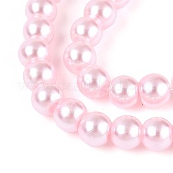 Baking Paint Pearlized Glass Pearl Round Bead Strands&nbsp;X-HY-Q003-6mm-05-01