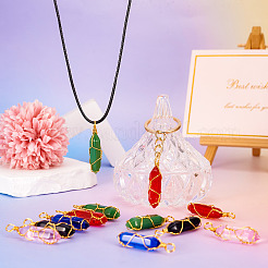 10Pcs 5 Colors Glass Pendants&nbsp;GLAA-TA0002-70