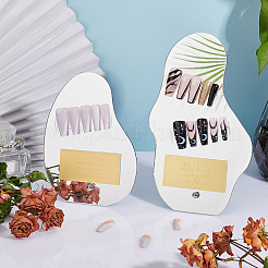 2 Sets 2 Style Acrylic Mirror Nail Art Display Board&nbsp;ODIS-PH0001-66