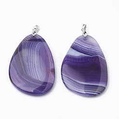 Dyed Natural Brazilian Agate Big Pendants&nbsp;G-T104-16