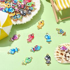 45Pcs 9 Colors Alloy Enamel Connector Charms&nbsp;FIND-CJ0002-85