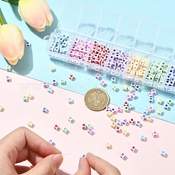 399Pcs 7 Colors Opaque Acrylic Beads&nbsp;OACR-YW0003-12