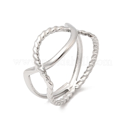 304 Stainless Steel Cuff Open Rings&nbsp;RJEW-P188-02E-P