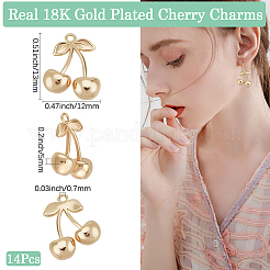 14Pcs Brass Charms&nbsp;KK-BBC0017-51