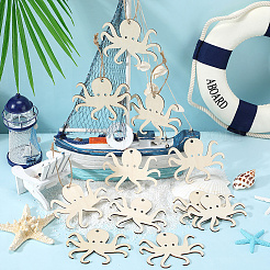 Ocean Theme Wood Pendant Decorations&nbsp;HJEW-WH20016-01A