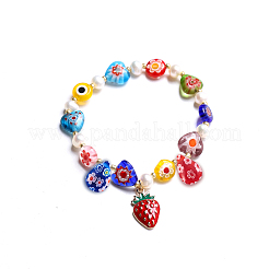 50Pcs Handmade Millefiori Glass Charms&nbsp;LK-CJ0001-07
