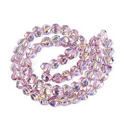 Electroplate Transparent Glass Beads Strands&nbsp;EGLA-N056-01A-05