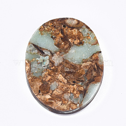 Assembled Natural Bronzite and Synthetic Aqua Terra Jasper Pendants&nbsp;G-S329-035