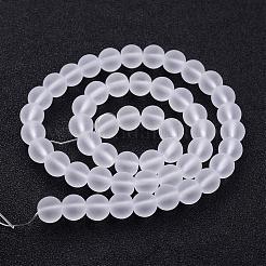 Frosted Glass Bead Strands&nbsp;GLAA-G016-10mm-01