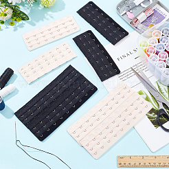 8Pcs 4 Style Polyester Women's 3 Rows x 7/9 Hooks Longline Corset Bra Extender&nbsp;FIND-BC0004-65