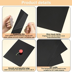 4pcs 2 Style DIY Acrylic Board&nbsp;DIY-PH0006-40A