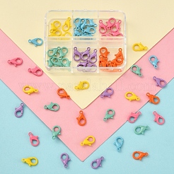 60Pcs 6 Colors Spray Painted Eco-Friendly Alloy Lobster Claw Clasps&nbsp;FIND-YW0001-40-NR