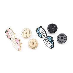 Feminist with Flower Enamel Pins&nbsp;JEWB-D306-01