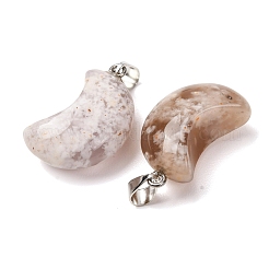 Natural Cherry Blossom Agate Pendants&nbsp;G-F820-02L-22