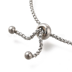 Non-Tarnish 304 Stainless Steel Box Chain Slider Bracelets&nbsp;LS-BJEW-M233-02P