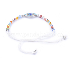 Adjustable Nylon Thread Braided Bead Bracelets&nbsp;BJEW-JB05157-04