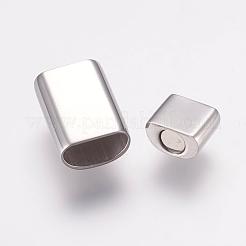 Tarnish Resistant 304 Stainless Steel Magnetic Clasps with Glue-in Ends&nbsp;STAS-L189-17P