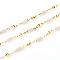 Handmade Natural Rose Quartz Beaded Chains&nbsp;CHC-E021-01D
