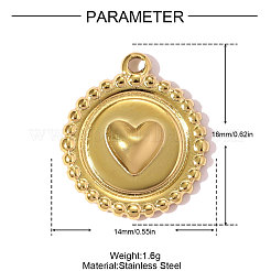 304 Stainless Steel Pendants&nbsp;STAS-OY007-37G