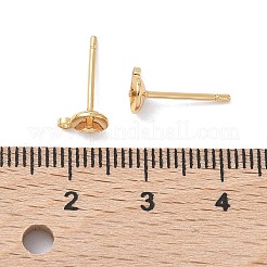 SHEGRACE Brass Stud Earring Findings&nbsp;XGR0027G-40G