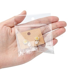 50Pcs Rectangle Kraft Paper Earring Display Card with Hanging Hole&nbsp;CDIS-CJ0001-05