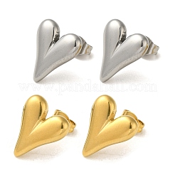 PVD Vacuum Plating 304 Stainless Steel Stud Earring&nbsp;EJEW-C099-04GP