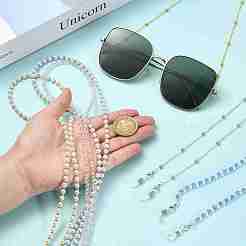 6Pcs ABS Plastic Imitation Pearl & Glass Eyeglasses Chains&nbsp;HJEW-YW00503