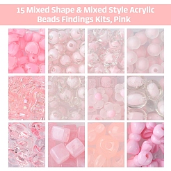 Mixed Shape & Mixed Style Acrylic Beads Findings Kits&nbsp;DIY-FS0007-09B