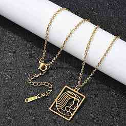 304 Stainless Steel Necklace&nbsp;NJEW-D330-01G-03