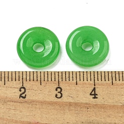 Natural Malaysia Jade Donut/Pi Disc Charms&nbsp;G-G142-01N