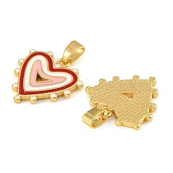 Brass Enamel Pendants&nbsp;KK-CBA9175-13G