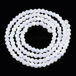Imitation Jade Bicone Frosted Glass Bead Strands&nbsp;EGLA-A039-J2mm-MB06