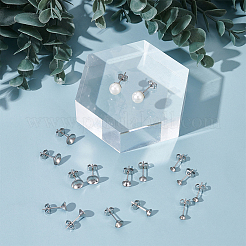200Pcs 4 Styles 304 Stainless Steel Stud Earring Findings&nbsp;STAS-UN0058-11