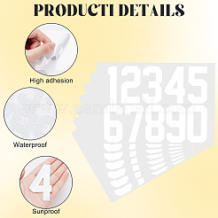 Number 0~9 PET Self-Adhesive Reflective Mailbox Stickers&nbsp;DIY-WH20010-26B-01