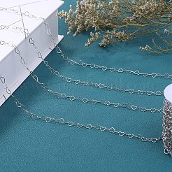 10M 304 Stainless Steel Heart Link Chains&nbsp;STAS-SZ0003-37