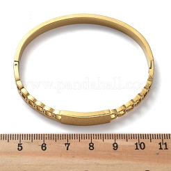 Ion Plating(IP) 304 Stainless Steel Hinged Bangles for Women&nbsp;BJEW-A011-21G