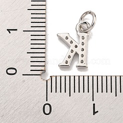 Initial Letter Brass with Cubic Zirconia Charms&nbsp;KK-Q814-26K-P