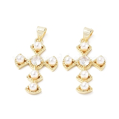 Eco-Friendly Brass Micro Pave Cubic Zirconia Pendants&nbsp;KK-F845-42G