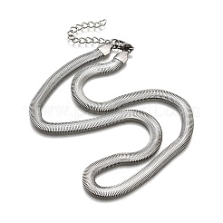 Non-Tarnish 304 Stainless Steel Herringbone Chains Necklaces&nbsp;NJEW-G340-03P