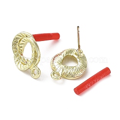Rack Plating Alloy Stud Earrings Finding&nbsp;EJEW-B030-02G