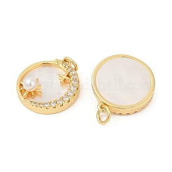 Brass Micro Pave Cubic Zirconia Pendants&nbsp;KK-U058-09G